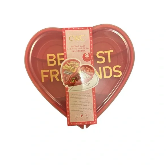 Cook with Color Valentine Best Friend Heart-Shaped Red Snack Box - Picture 6 of 7